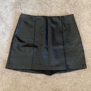 Black Pleather Skort